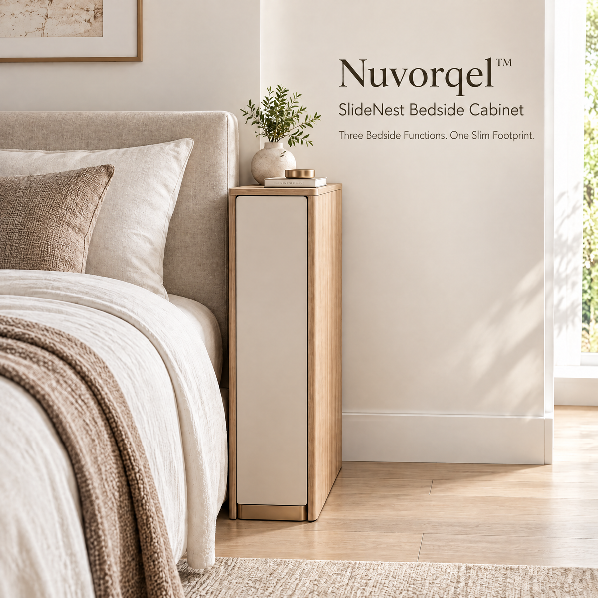Nuvorqel™ SlideNest Bedside Cabinet