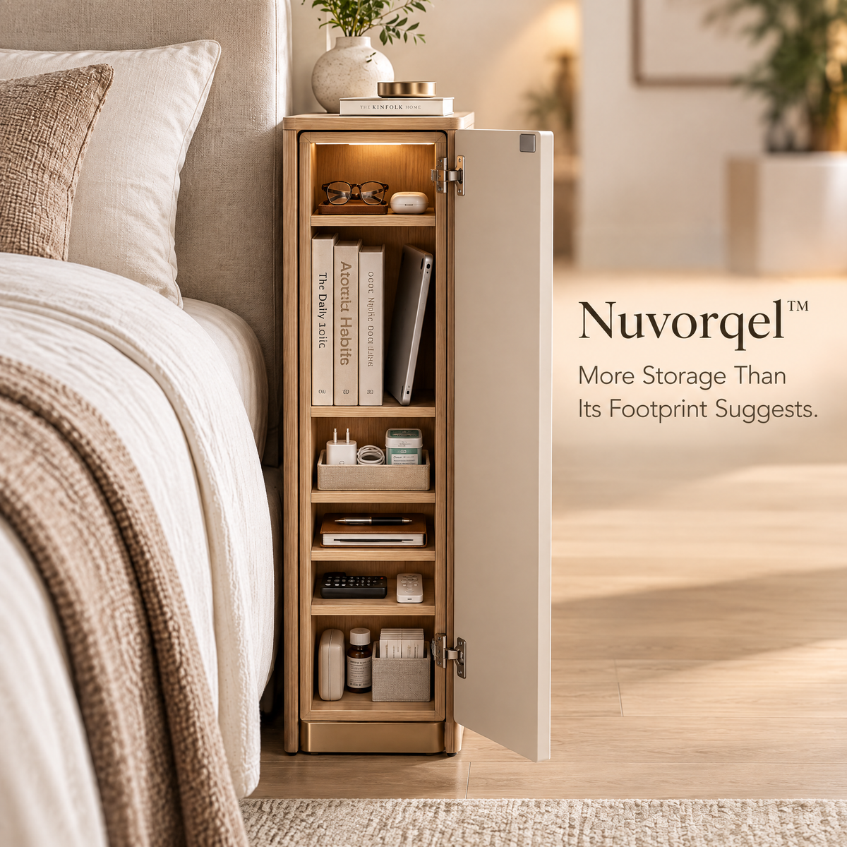 Nuvorqel™ SlideNest Bedside Cabinet