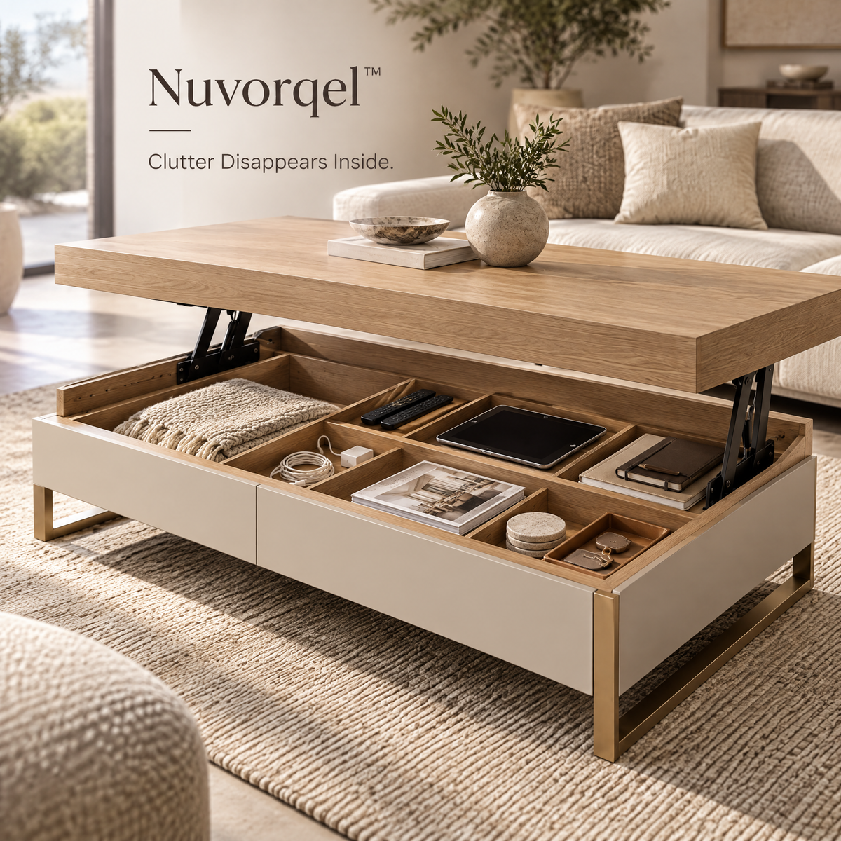 Nuvorqel™ LiftArc Living Table