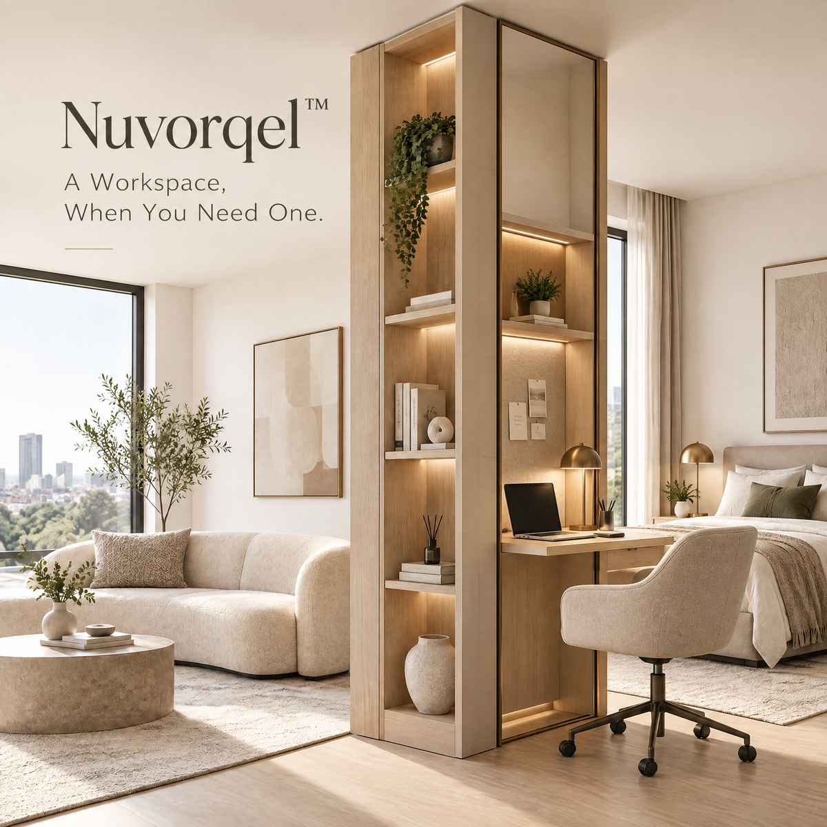 Nuvorqel™ PivotWall Space Divider
