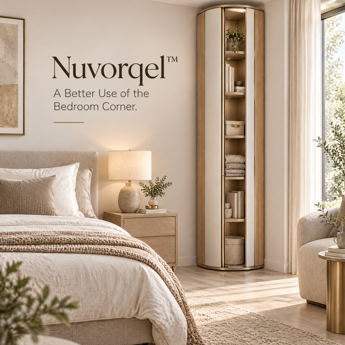 Nuvorqel™ CornerOrbit Storage Tower