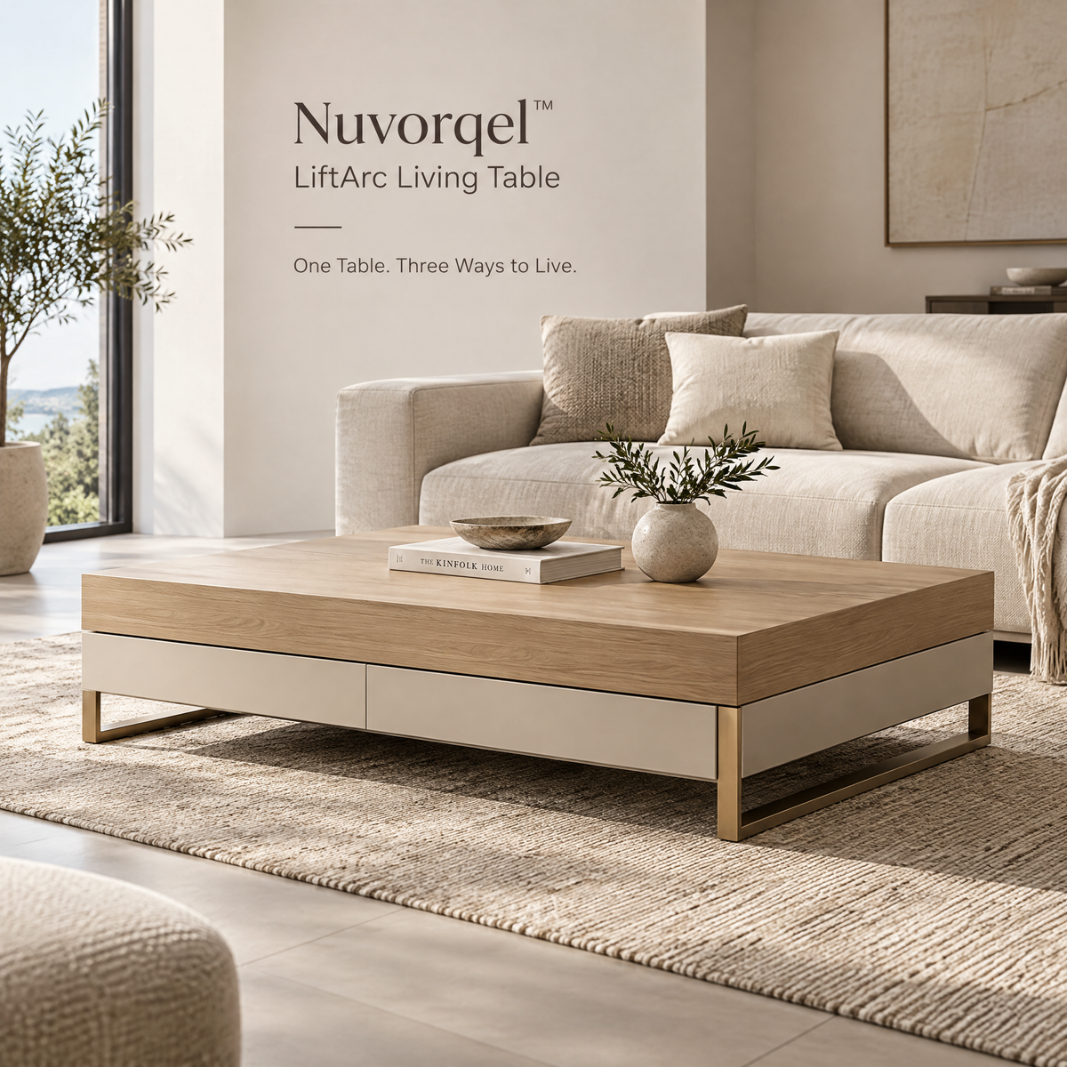 Nuvorqel™ LiftArc Living Table