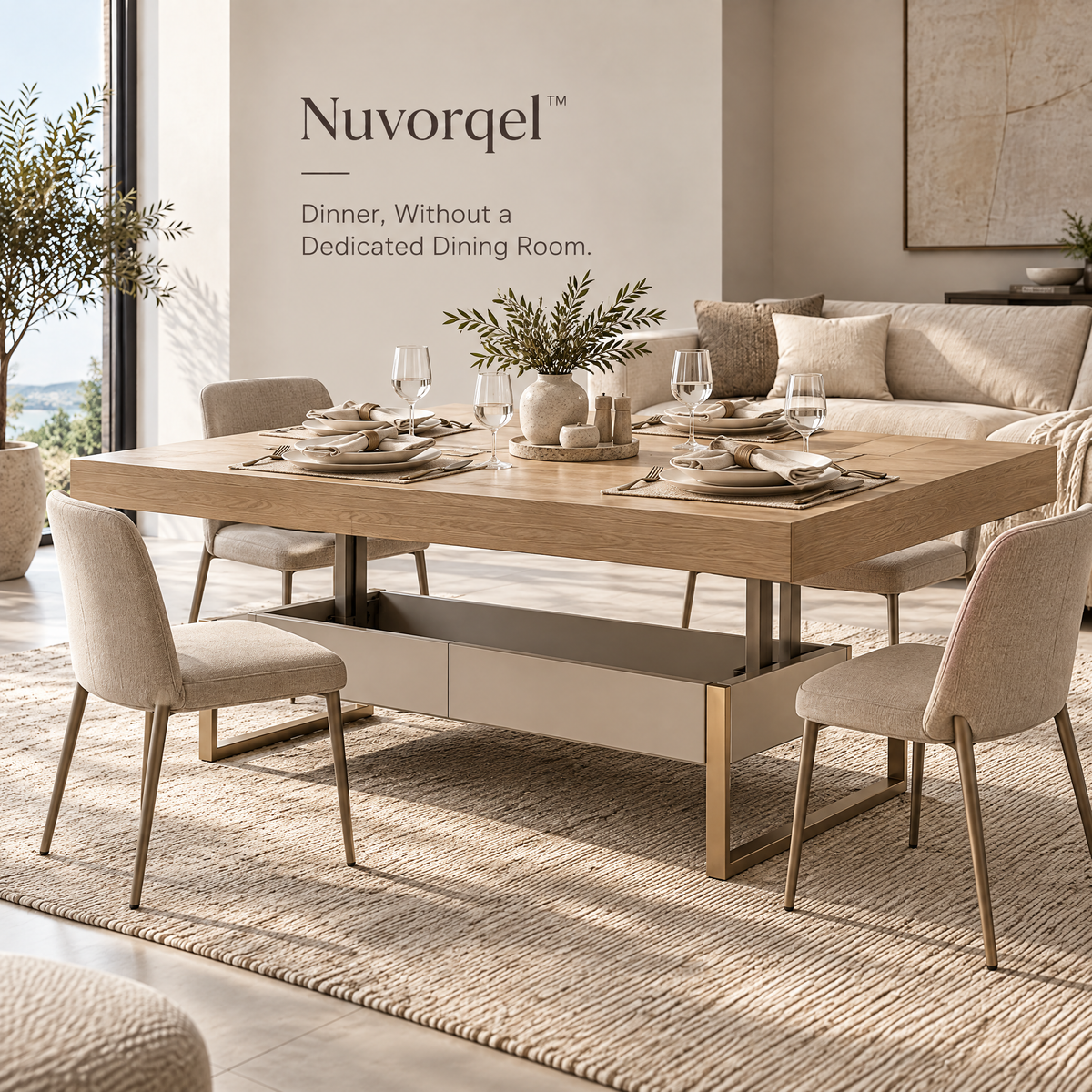 Nuvorqel™ LiftArc Living Table