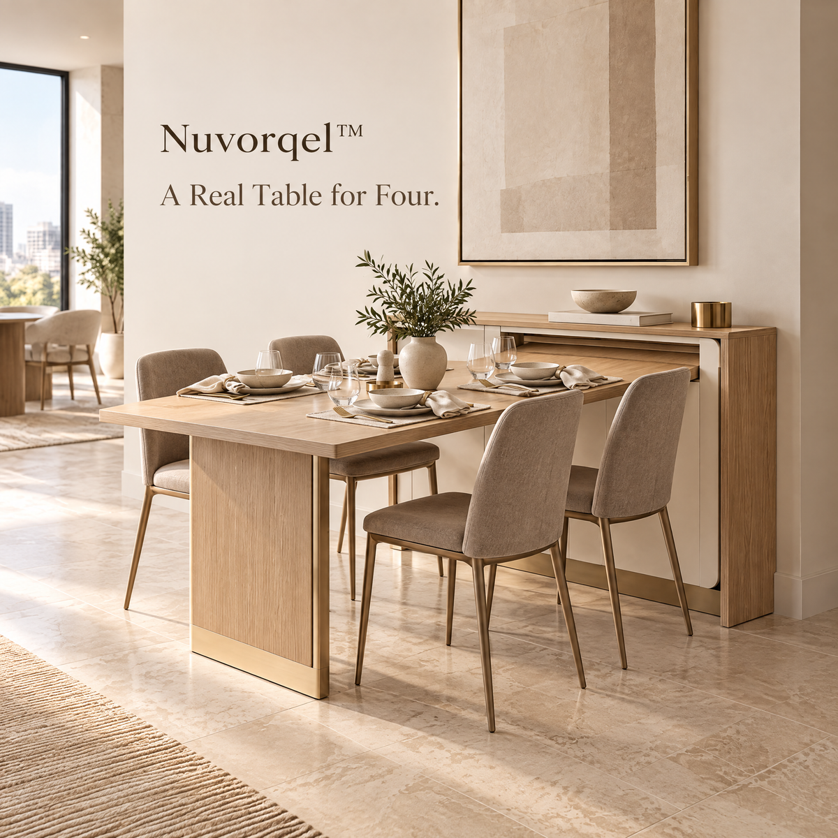 Nuvorqel™ WallFold Dining Console