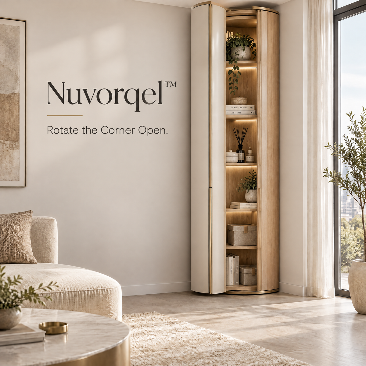 Nuvorqel™ CornerOrbit Storage Tower