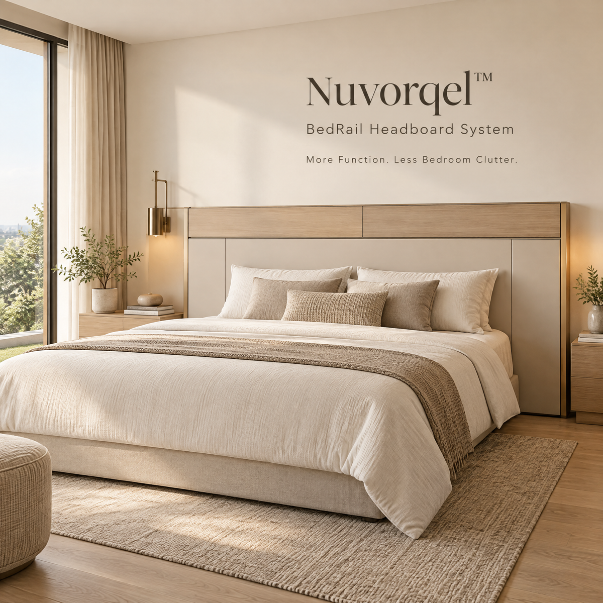 Nuvorqel™ BedRail Headboard System