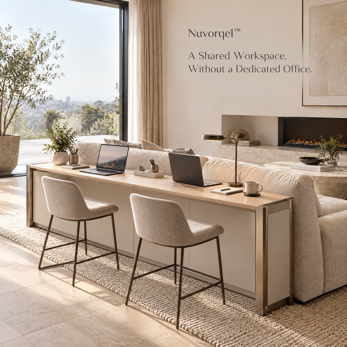 Nuvorqel™ SofaRail Work Console