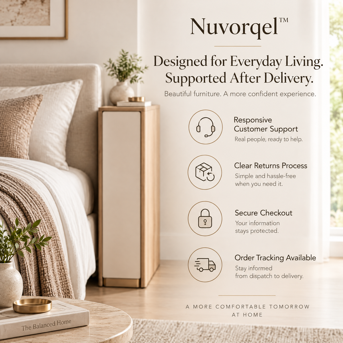 Nuvorqel™ SlideNest Bedside Cabinet