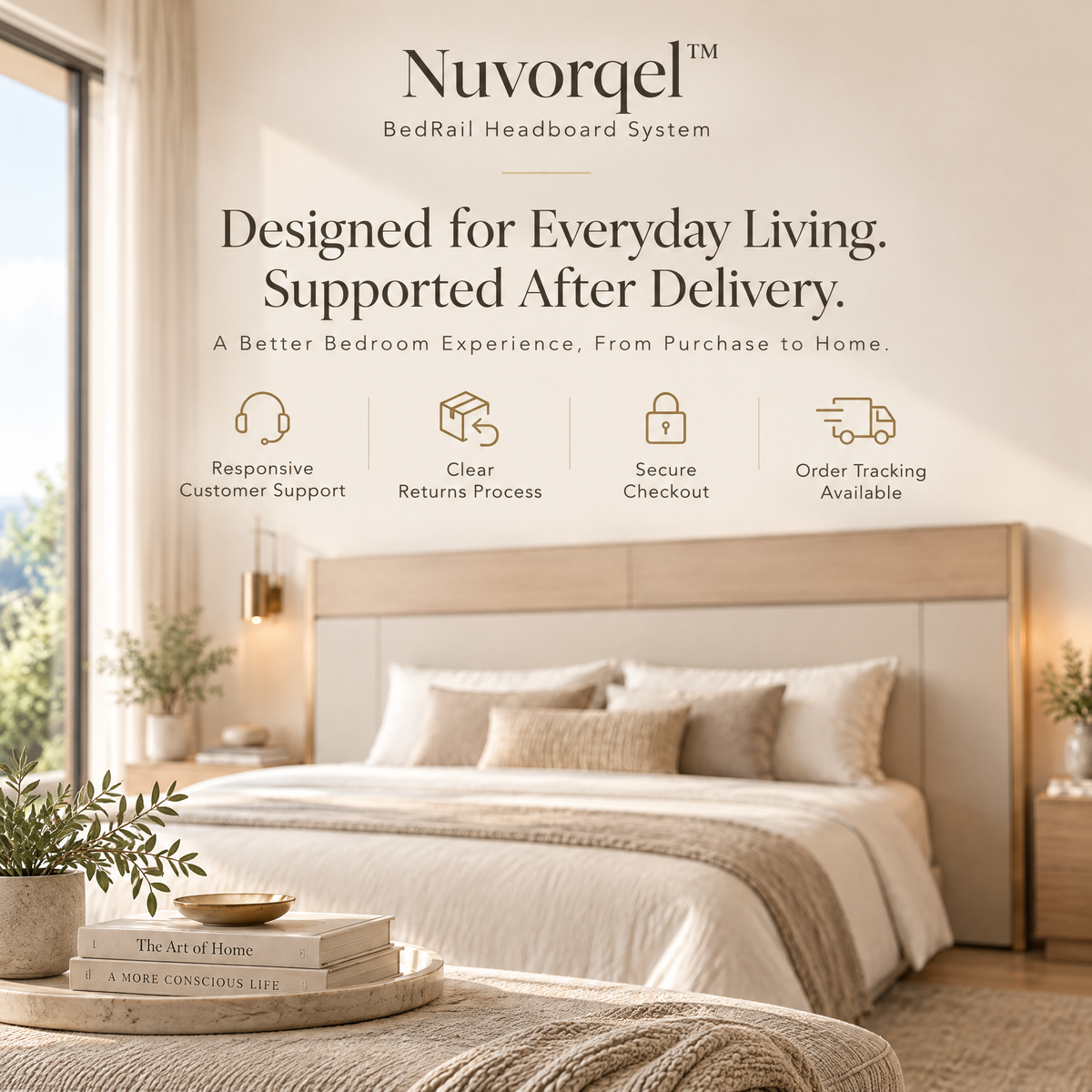 Nuvorqel™ BedRail Headboard System
